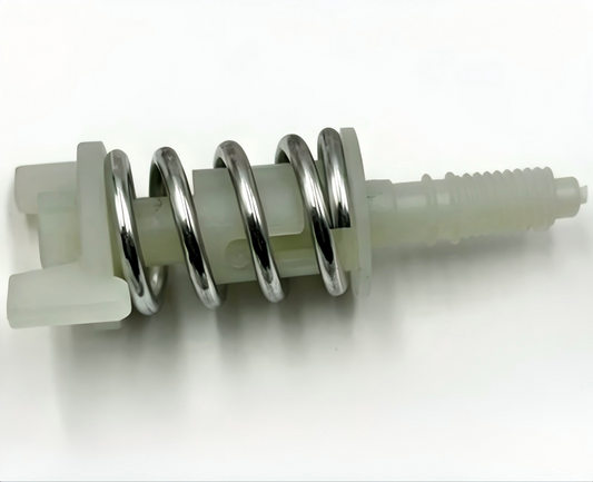 Tail light mounting screw with spring coil and threaded end