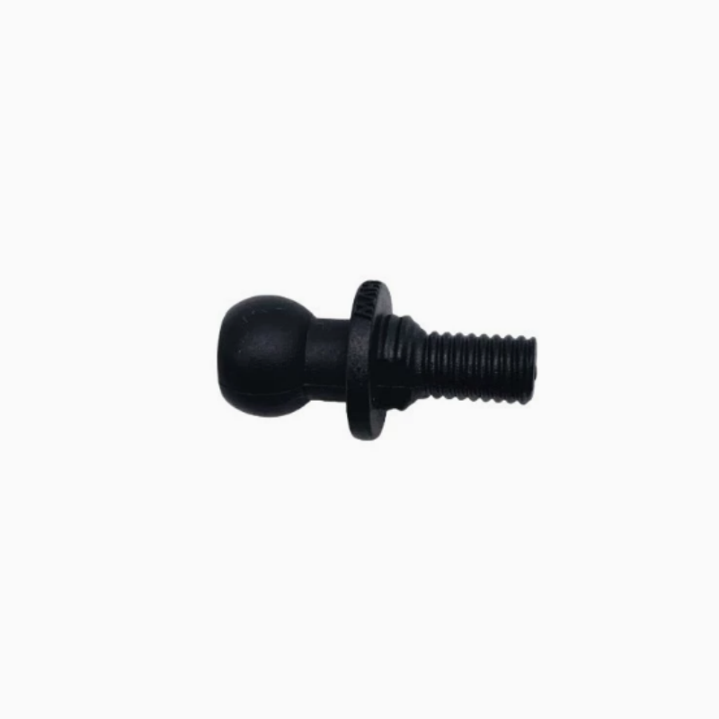 Black ball stud bolt with threaded shank and round stud head fastening hardware
