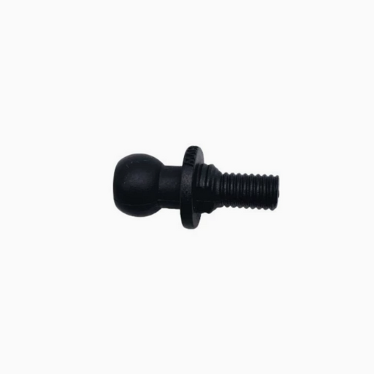 Black ball stud bolt with threaded shank and round stud head fastening hardware