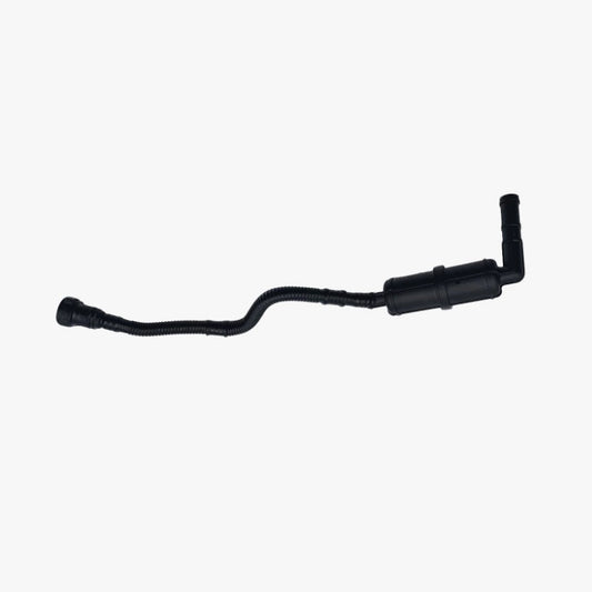 EVAP purge valve with black hoses and barbed connectors