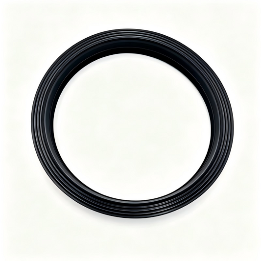 Fuel level sensor seal ring, black rubber with concentric groove profile