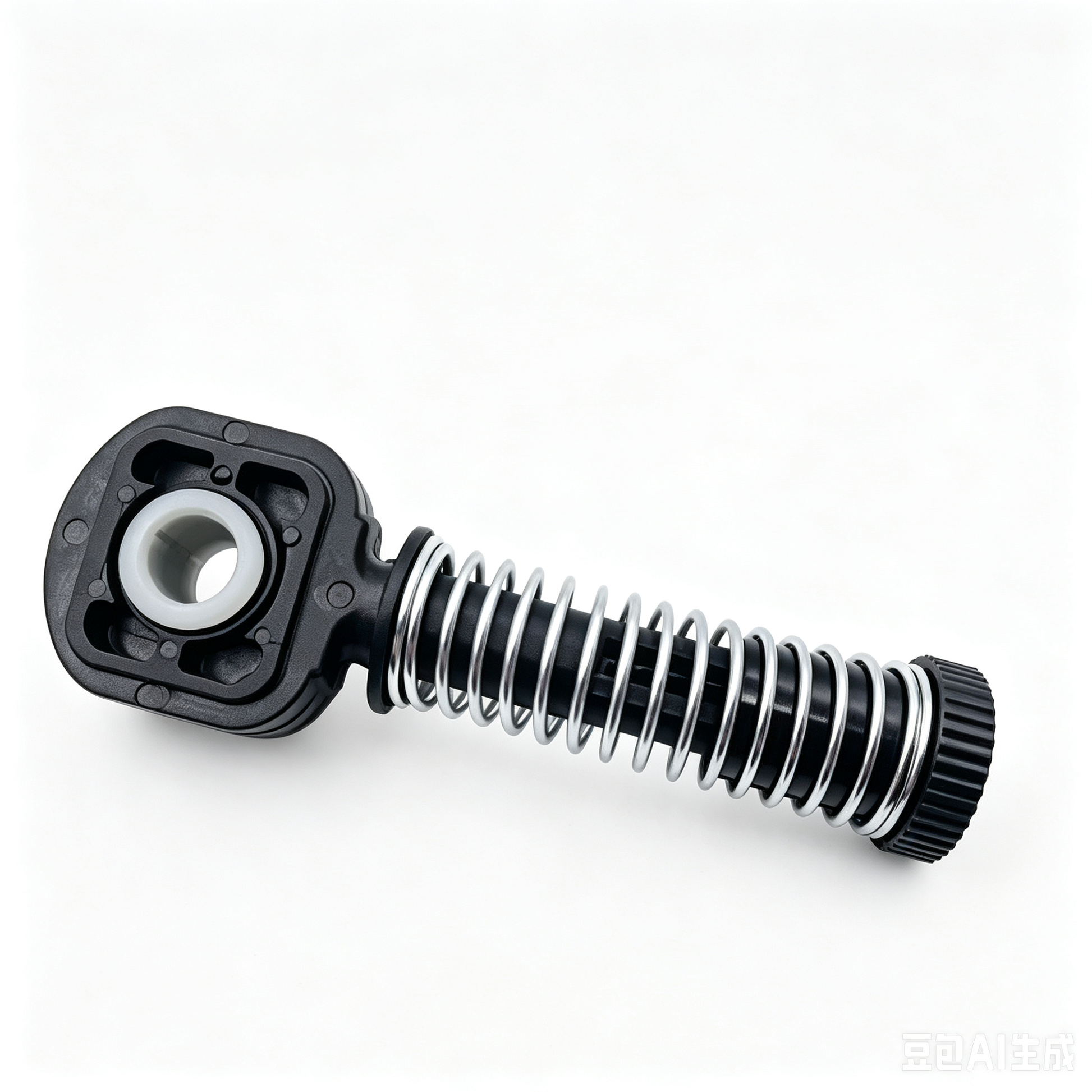 Shift cable retainer assembly with black housing and extended spring coil