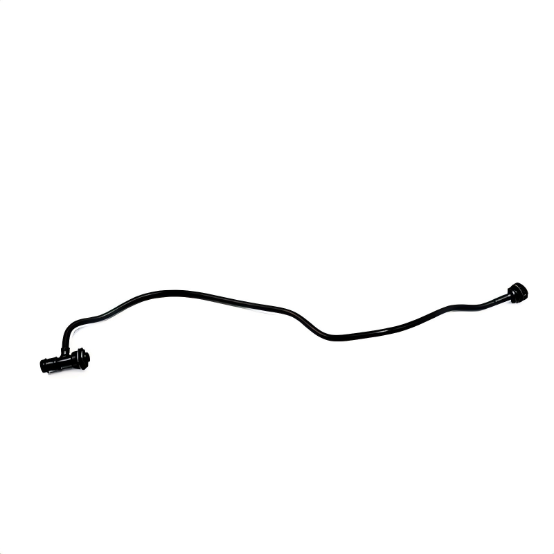 Coolant reservoir hose with two black nozzle connectors