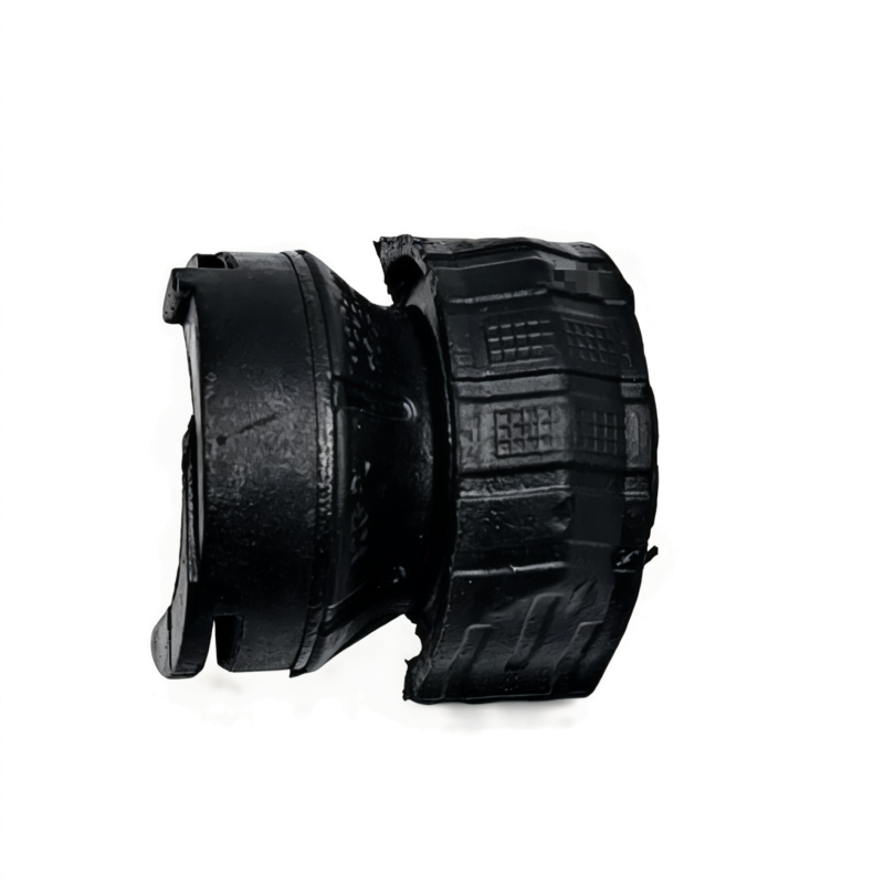 Stabilizer bar bushing, black rubber sleeve with textured ring ends