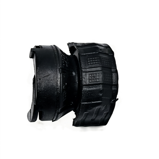 Stabilizer bar bushing, black rubber sleeve with textured ring ends
