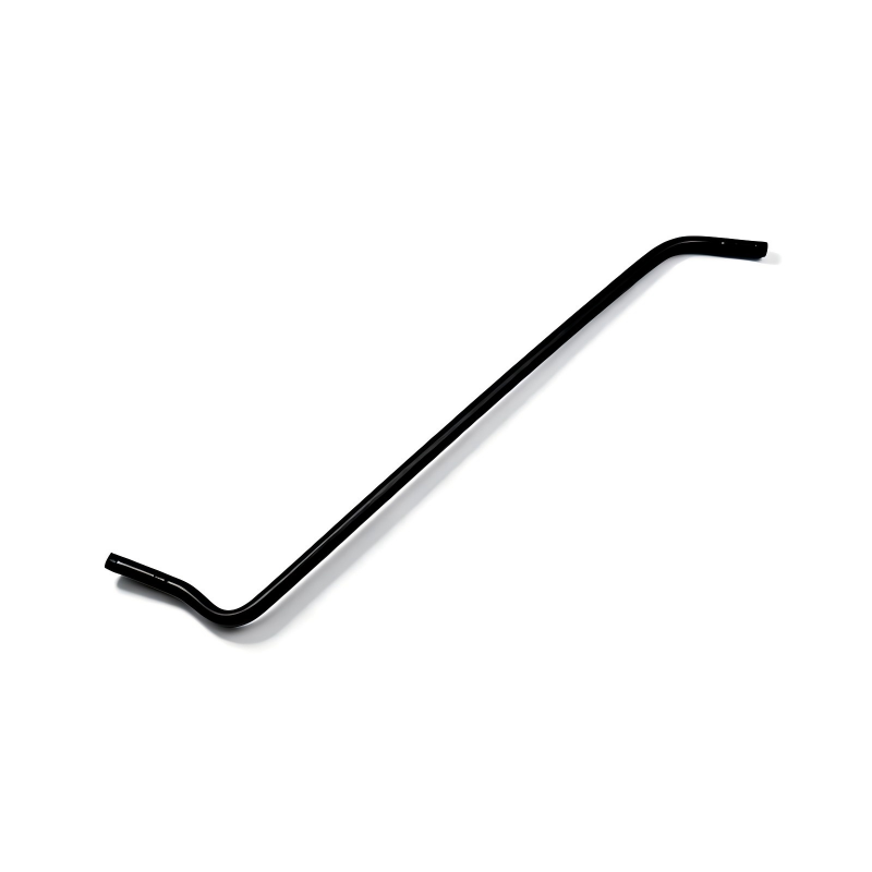 Black vacuum hose with U-shaped bend and small outlet on right
