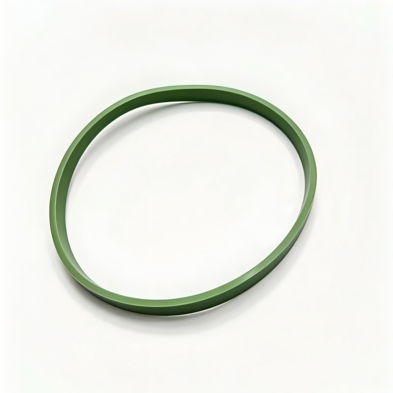 Green throttle body seal gasket ring, centered view of circular band
